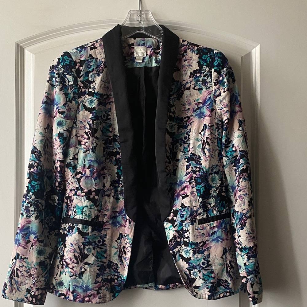 LC Lauren Conrad Multicolor Floral Blazer